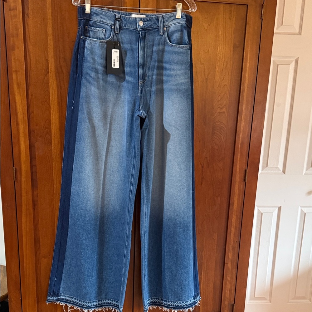 Paige Portia Wide Leg Released Hem Jeans - Picture 2 of 10